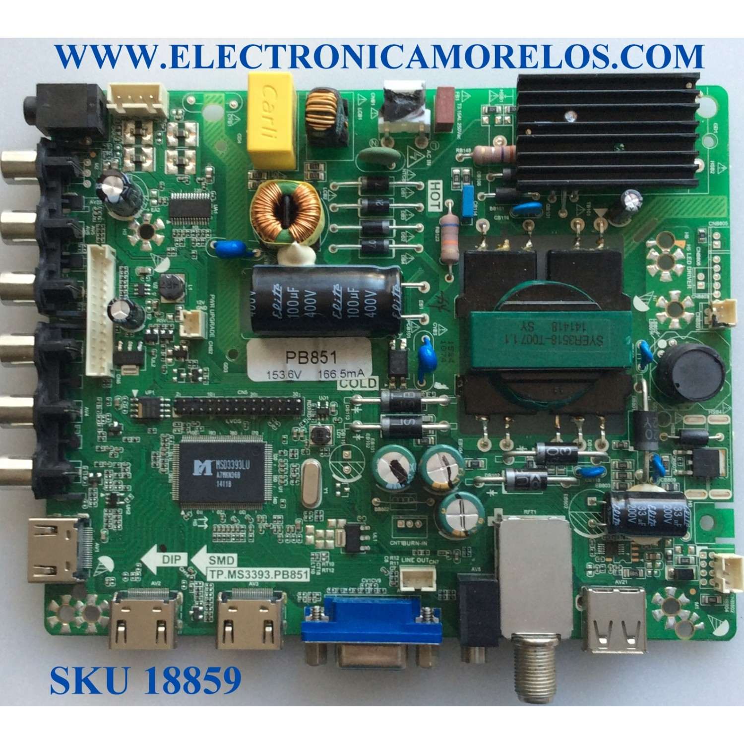 MAIN / FUENTE / (COMBO) / APEX B14041524 / TP.MS3393.PB851 / PB851 / E157925 / PANEL`S ST3151A04-5 / GKB5.948.1031 / MODELO LE3245M